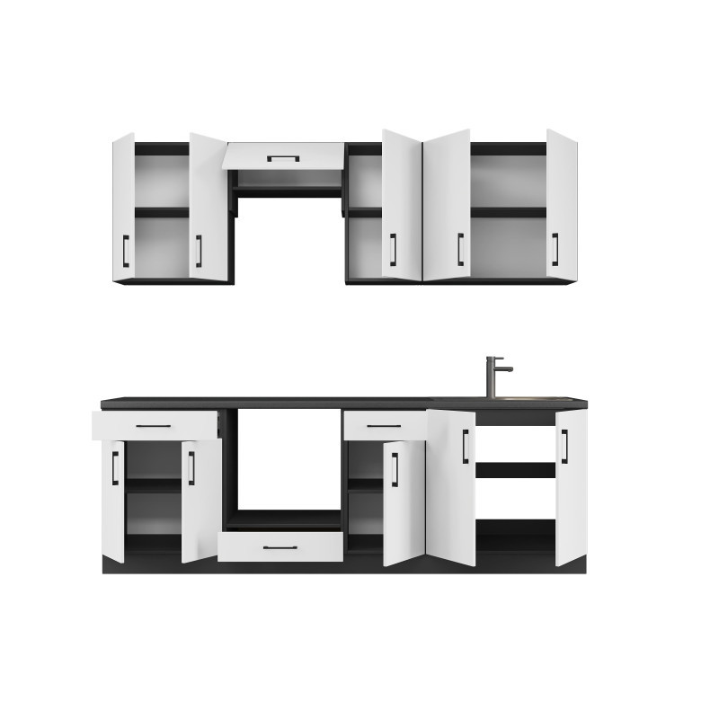 Кухня модульна Эверест Оптима набор №7 Белый 2,4 м (без столешницы) (DTM-5718) Львов - изображение 3