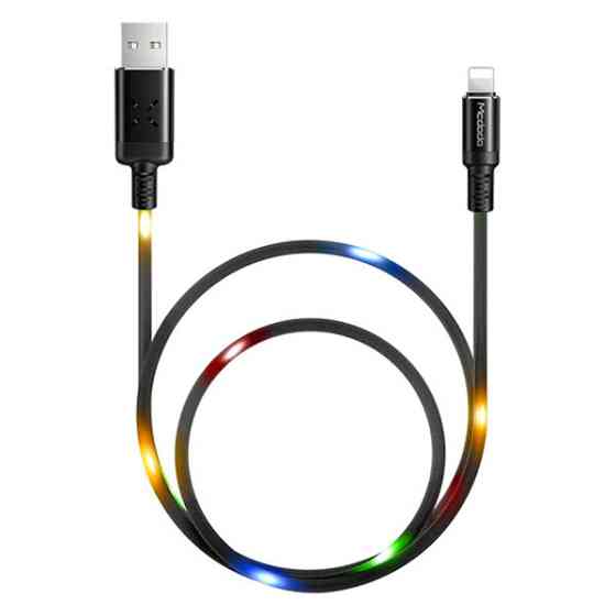 Кабель Lightning McDodo X Series Voice Control с аудио синхронизацией CA584 (Черный, 1м) Николаев
