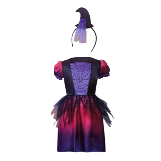 Костюм на Хелловін Відьма для дівчинки з обручем різнобарвний 6-8 років Київ