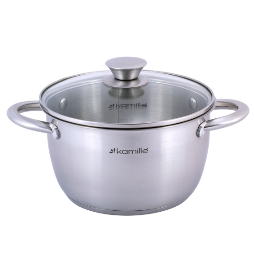 Набір каструль 6 предметів (каструлі 1,5/2/3л) нержавіюча сталь порожнисті ручки 4905 KAMILLE Житомир - изображение 7