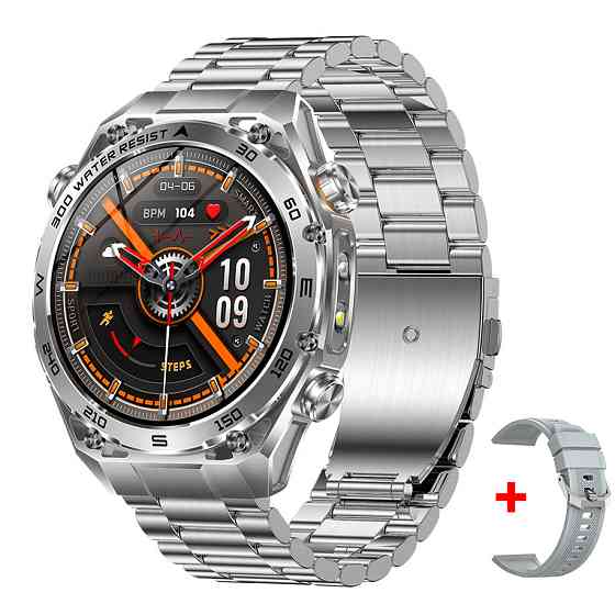 Смарт годинник, розумний годинник Smart Flash Steel Silver, 2 ремінці ( 16910 ) Харків