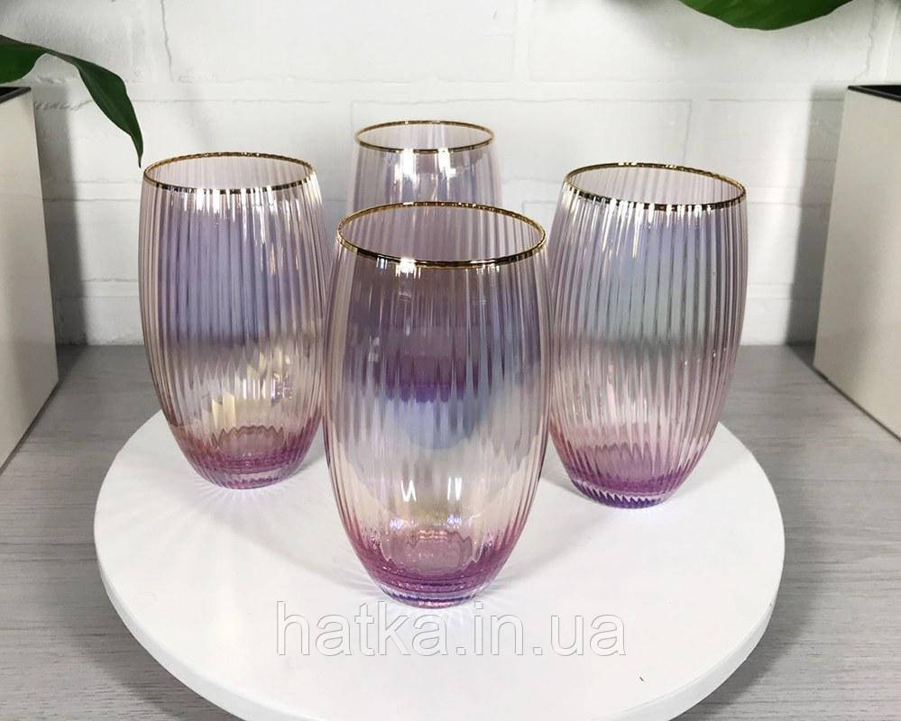 Стакан "Оптик-голд" 625 мл рожевим фіолетовим переливом Київ - фото 1