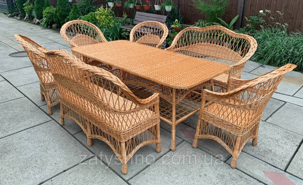 Комплект мебели большой, натуральный, плетеный из лозы Киев - изображение 3
