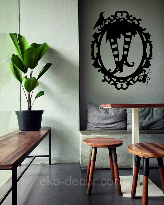 Декоративне настінне Панно «Ведьміни ноги», Декор на стіну 90*70 см, Чорний Київ - фото 5