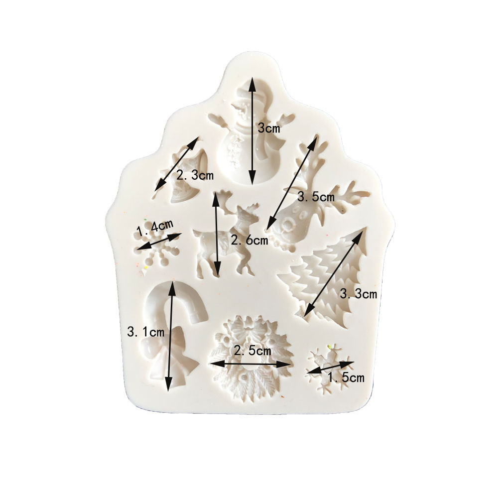 Молд новогодний силиконовый 79 на 98 мм серый Киев - изображение 2