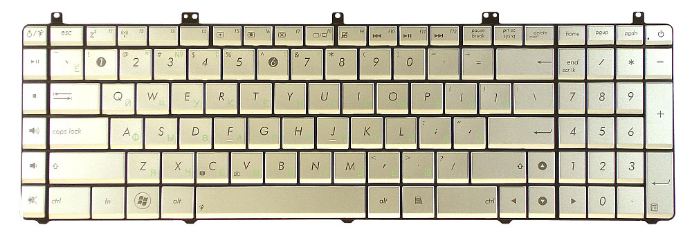Клавиатура для ноутбука Asus N Series (N55, N75) X Series (X5QS) Silverly, RU Вінниця - фото 2