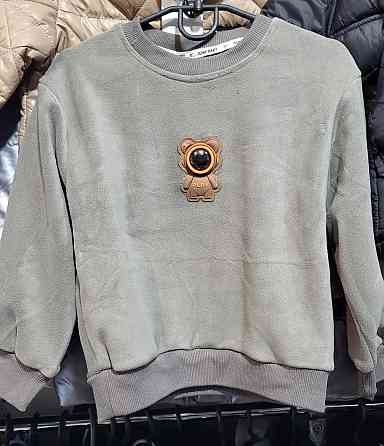 Детский велюровый утепленный свитшот космонавт для мальчиков 5,6,7,8 лет Николаев