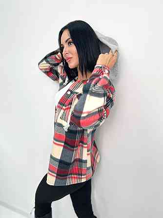 Жіноча тепла флісова сорочка "Delta" оптом | Норма Червоний, 42-44 Київ