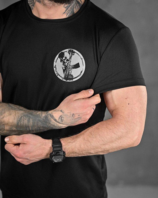 Тактическая потоотводящая футболка Odin dzen  black ВТ6663 Одесса - изображение 10