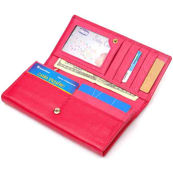 Яркий кошелек для женщин из натуральной кожи Boston 19422 Розовый Киев