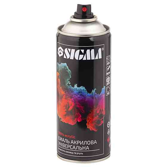 Эмаль аэрозольная акриловая 400мл RAL 8019 серо-коричневый глянец SIGMA (2736731) Киев