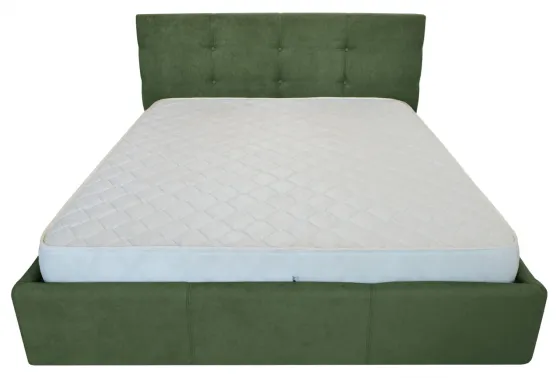 Ліжко Manchester Comfort 140 х 190 см З підйомним механізмом та нішою для білизни Зелений Київ