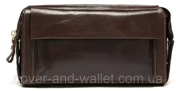 Солидный мужской клатч из натуральной кожи на молнии Marco Coverna MC 8739-3 Black Киев - изображение 9