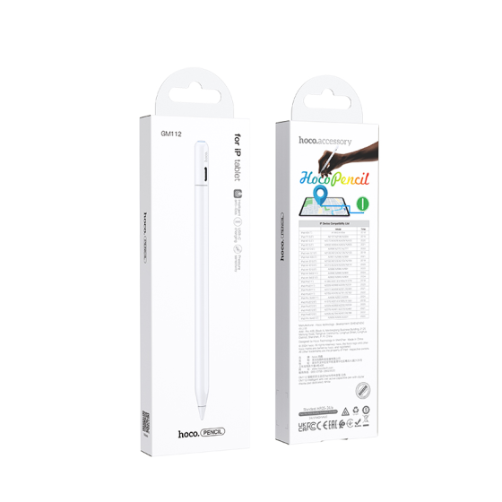 Стилус HOCO GM112 Intelligent anti-lost active capacitive pen with digital display pad dedicated White Київ