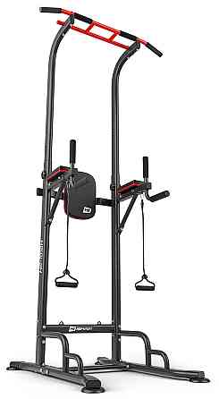 Силова станція з еспандерами HS-1016K тренажер із підлоговим турніком і брусами для дому та спортзалу Київ