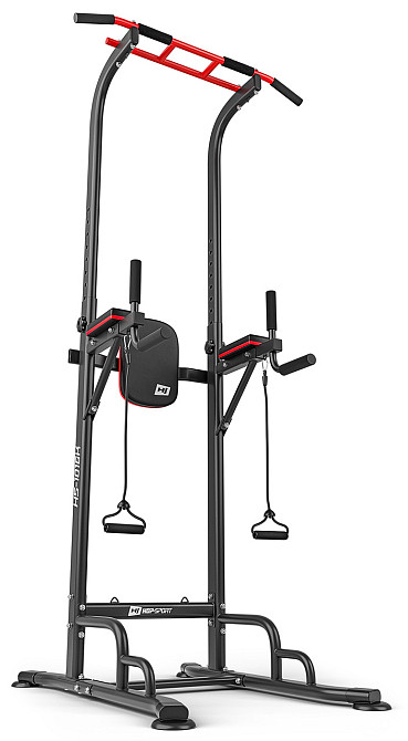 Силова станція з еспандерами HS-1016K тренажер із підлоговим турніком і брусами для дому та спортзалу Київ - фото 4