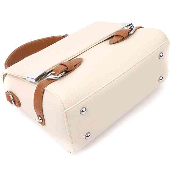 Елегантна жіноча сумка з екошкіри Vintage sale_15146 Бежевий Київ