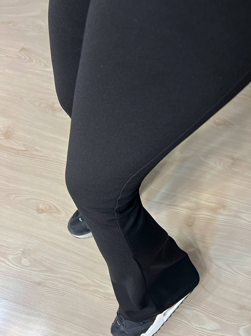 Лосины женские Prenses 001 клеш стрейчевые высокая посадка большие размеры черные, черный, 3XL Одесса - изображение 4