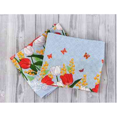 Полотенце Руно вафельное набивное Весенние цветы -1, 45х80 см (202.15_Весняні квіти_1) Винница