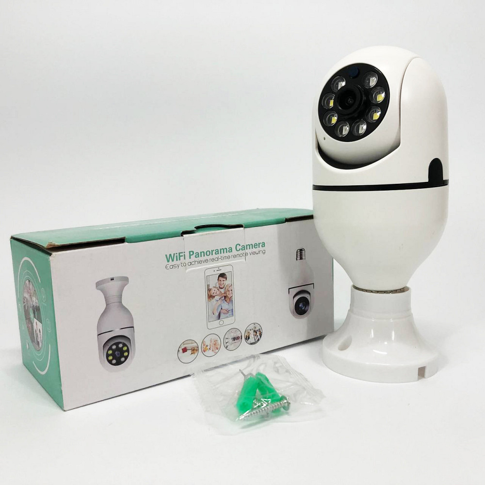 Камеры для улицы и дома CAM L1 E27 WIFI IP, Камера наблюдения с записью на HC-293 карту памяти Киев - изображение 2