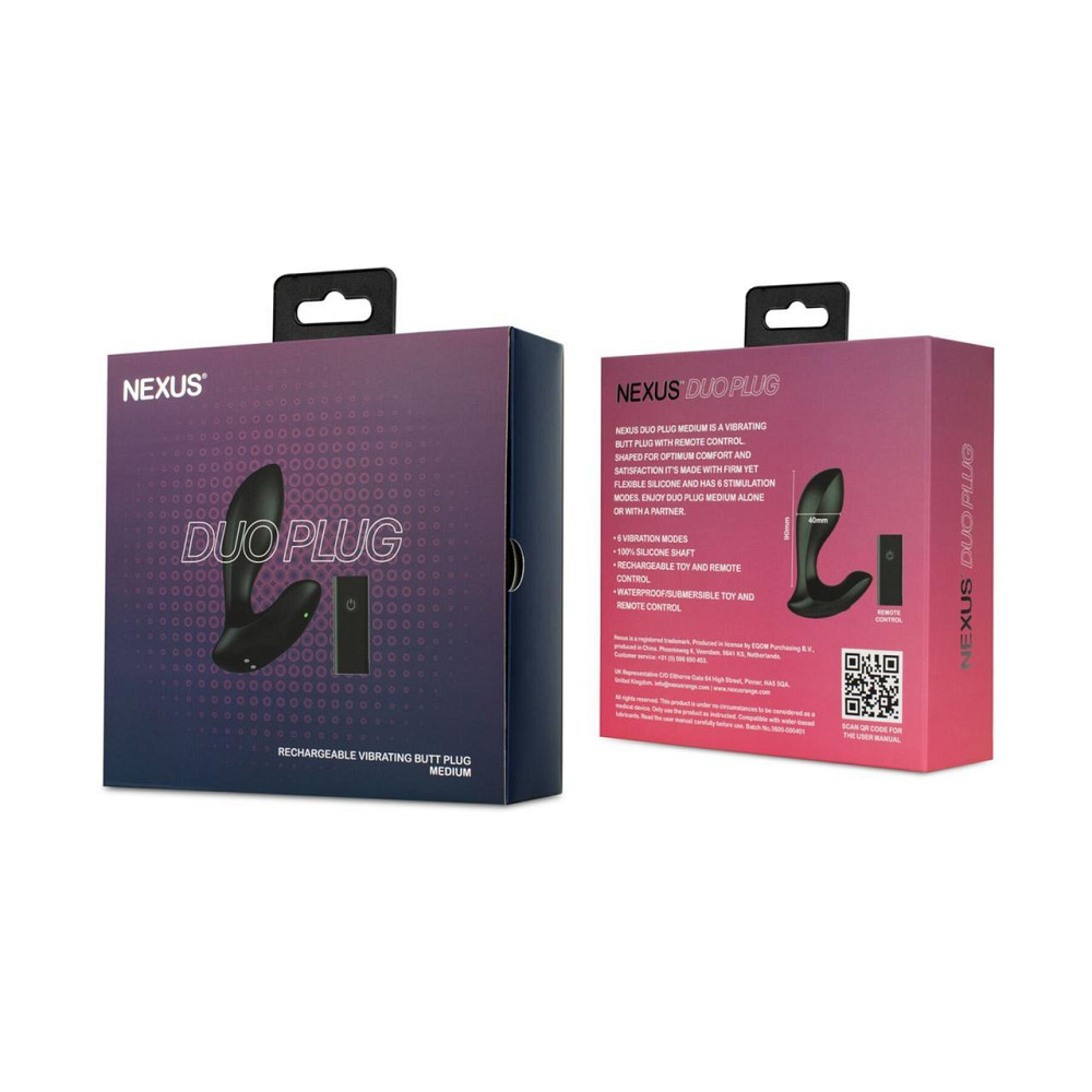 Анальная вибропробка Nexus DUO Plug Medium, пульт ДУ Sex Aura Киев - изображение 5