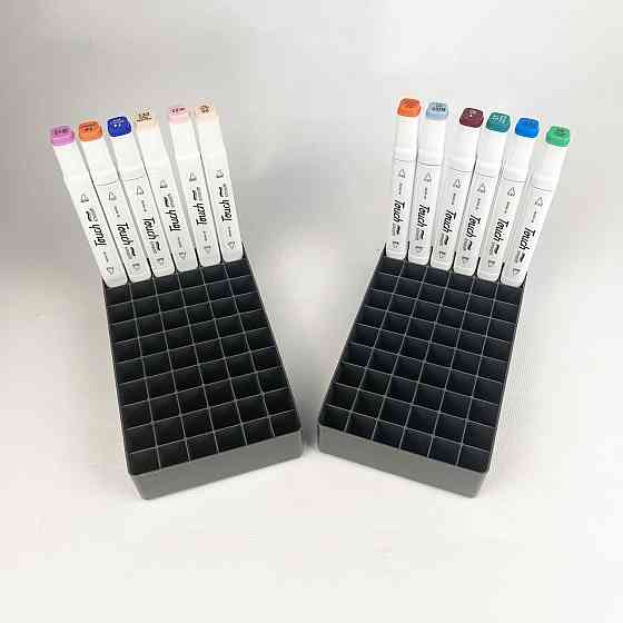 Подставка для маркеров органайзер для канцелярских принадлежностей на 120 ячеек Черная Каменец-Подольский