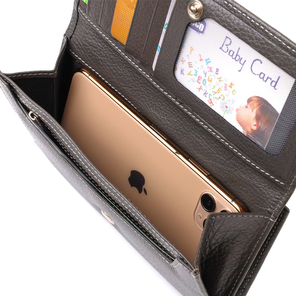 Містке жіноче портмоне з натуральної шкіри флотар Сіре (CANPELLINI) Київ - фото 1