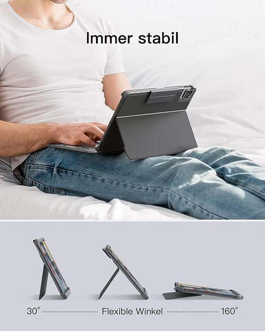 Фирменный защитный чехол-клавиатура INATECK для iPad 10.2 (2019/20/21) / pro10.5 (2017) / Air 10.5 Днепр - изображение 7