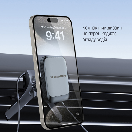 Тримач автомобільний для мобільного Air Vent-6 ColorWay CW-CHM16-GR магнітний сірий Житомир - изображение 10