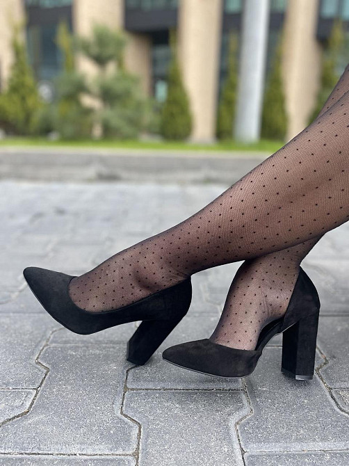 Туфлі жіночі SEE SEVEN чорні натуральна замша 36р. каблук 10 см (3537) Коломыя - изображение 1