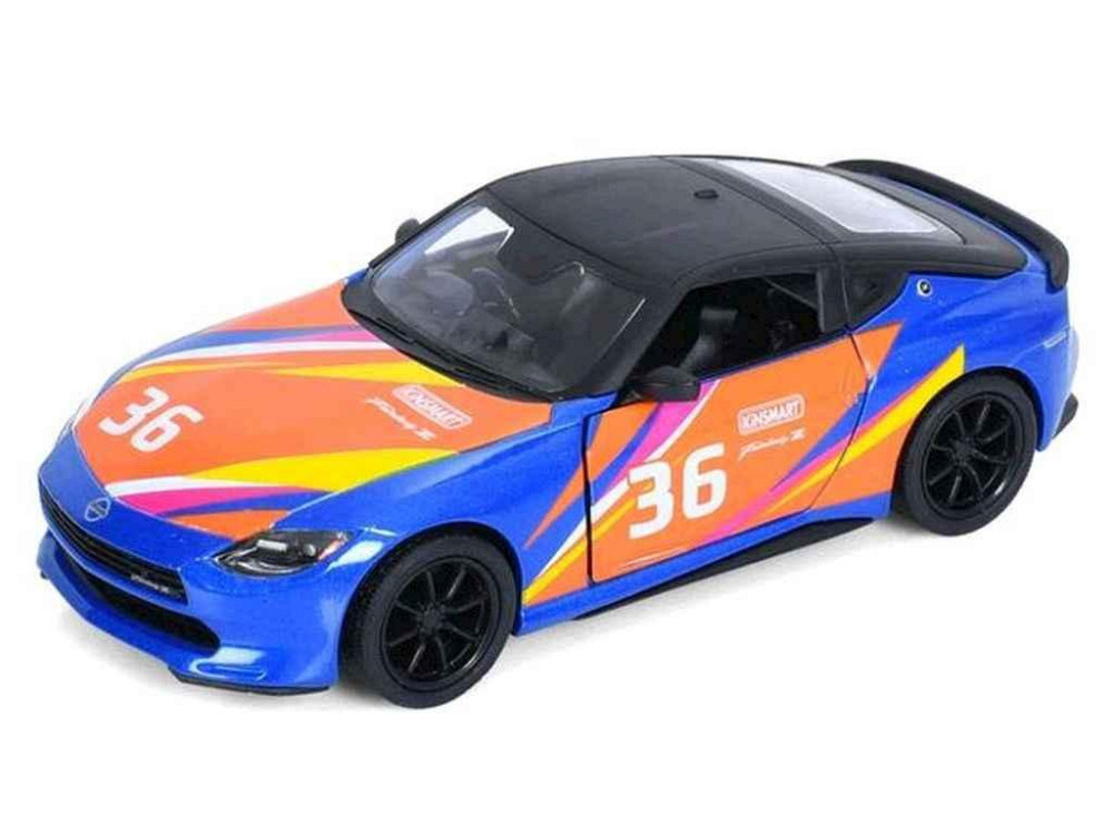 Машина KT5443WF метал, інерція, 1:36, відч. двері, 12см синьо-помаранчевий ТМ KINSMART Київ - фото 1