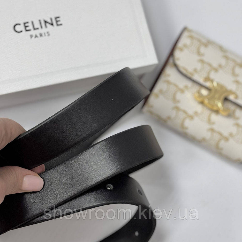 Жіночий ремінь шкіряний Celine grey (3 cм) (5610) Київ - фото 4