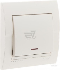 DERIY перлинно-білий металік Вимикач внутрішній з підсвічуванням Лезард Житомир - изображение 1