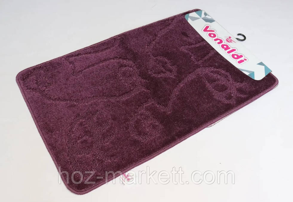 Набор ковриков для ванной комнаты свекольный производство Турция 80 х 50 см и 50 х 40 см Харьков - изображение 1