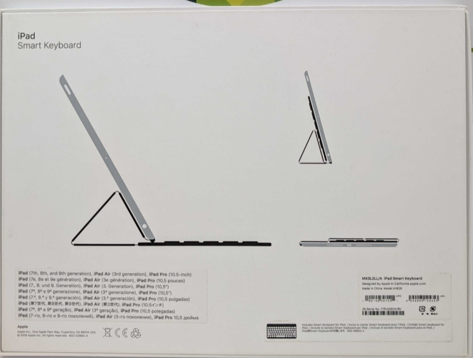Apple Smart Keyboard MX3L2 A1829 iPad 7-9gen/Air 3/Pro 10.5 Київ - фото 1