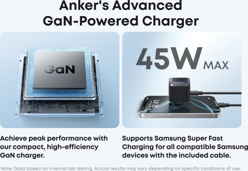 Мережевий зарядний пристрій Anker Nano Charger 45 W USB-C Black (A2692L11) ( 13537 ) Харків - фото 3