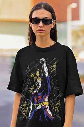 Футболка для мальчика аниме Моя геройская академия оверсайз (рост от 165 до 180 ) Черний AnimeJ1195m Днепр