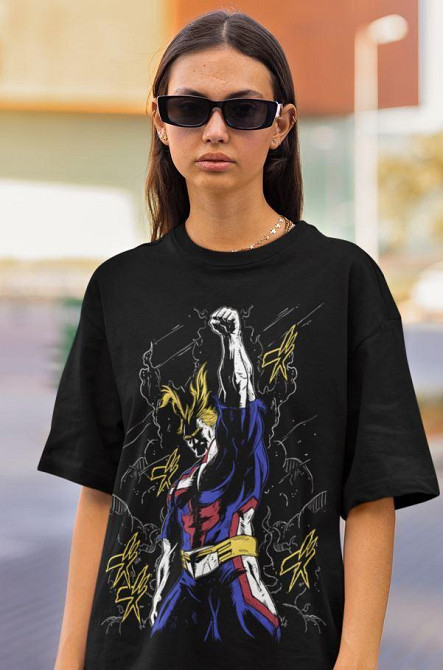 Футболка для мальчика аниме Моя геройская академия оверсайз (рост от 165 до 180 ) Черний AnimeJ1195m Днепр - изображение 4