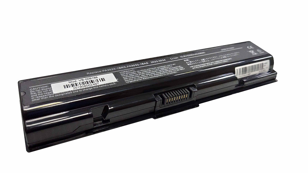 Аккумулятор для ноутбука Toshiba PA3534U Satellite A200 10.8V Black 5200mAh OEM Вінниця - фото 1