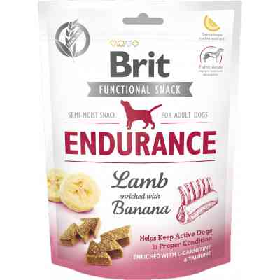 Лакомство для собак Brit Care Endurance ягненок с бананом 150 г (8595602540006) Винница