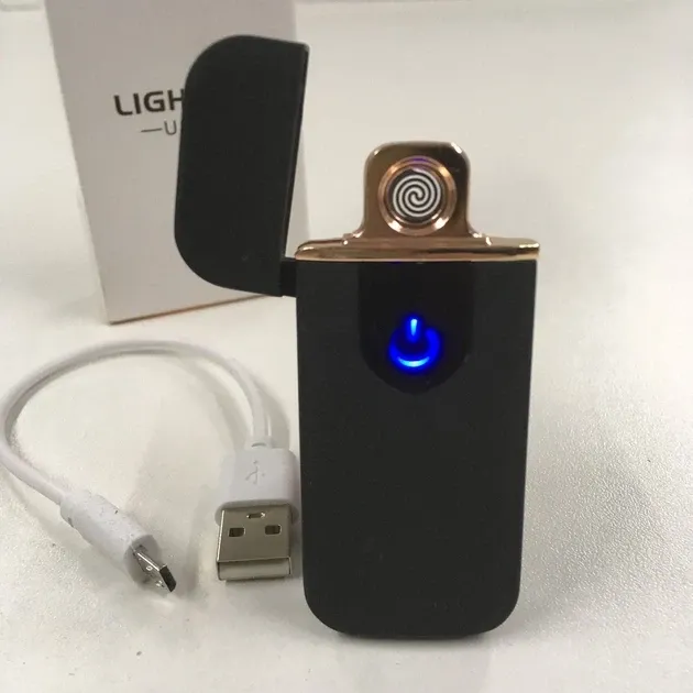 Зажигалка спиральная USB 712  сенсорное включение металлический корпус 6747 Одесса - изображение 1