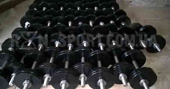 Гантелі набірні 2 по 18 кг Гантелі, гирі, штанги та диски металеві з порошковим фарбуванням Київ