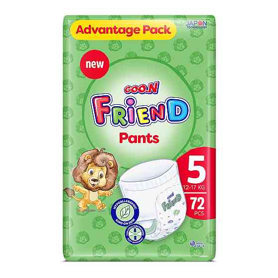 Трусики-підгузки Goo.N Friend для дітей 12-17 кг (розмір 5(XL), 72 шт) Дніпро