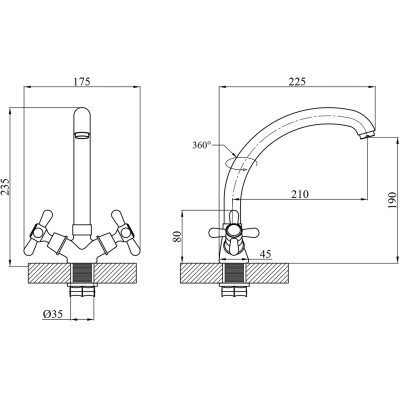 Смеситель Agua Toledo-C031 (CV014924) Винница - изображение 8