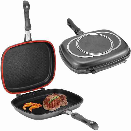 Двойная сковорода гриль 32 см,Double grill Pan SBR Киев