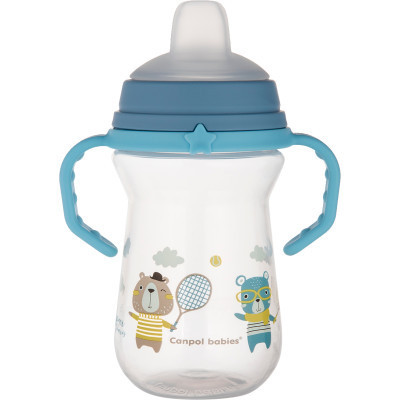 Поильник-непроливайка Canpol babies Bonjour Paris с силиконовым носиком FirstCup 250 мл Голубая (56/613_blu) Винница - изображение 1