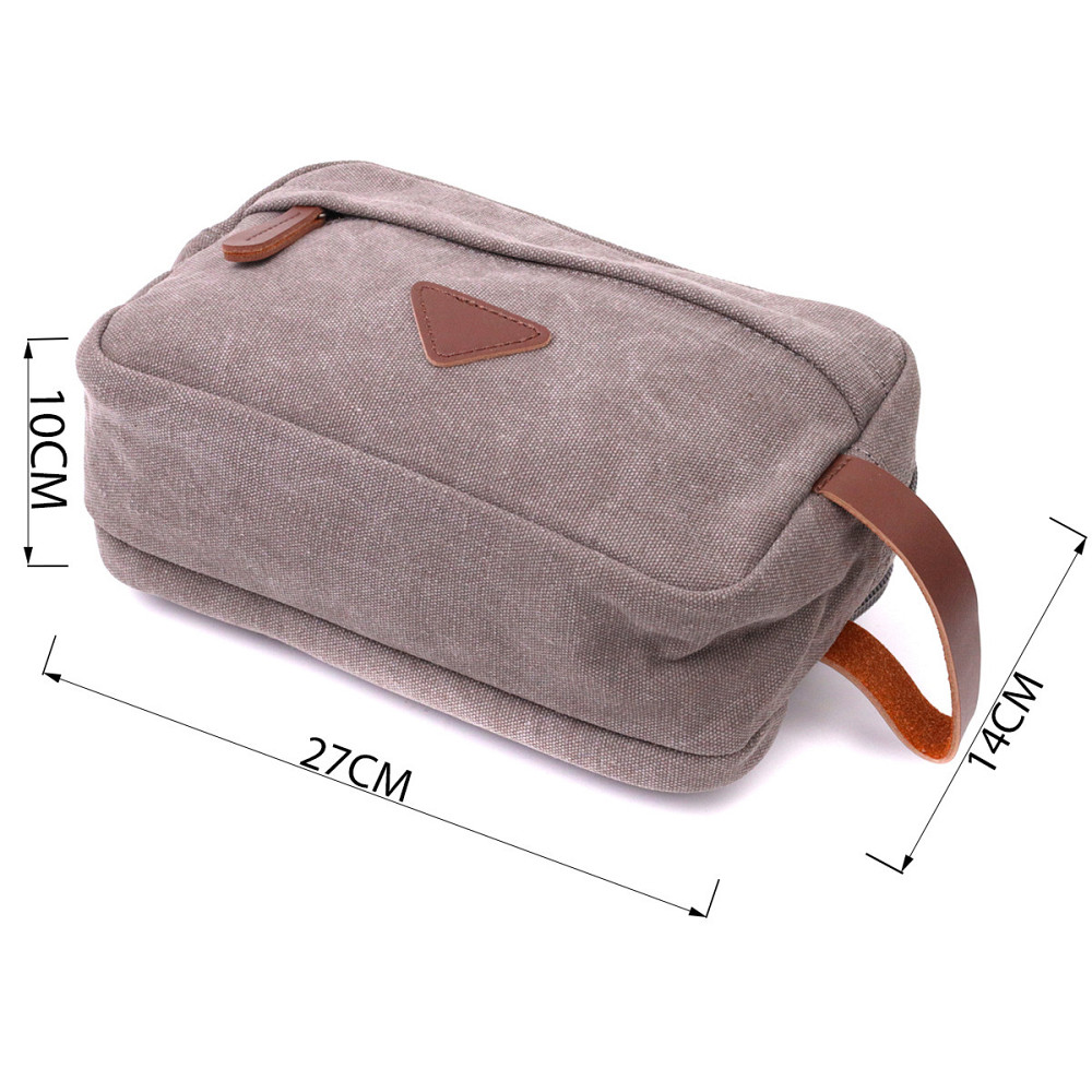 Зручна чоловіча барсетка на два відділення з якісного текстилю Сірий (Vintage) Київ - фото 7