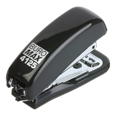 Степлер Buromax пластиковий МІНІ, 10 аркушів, (скоби №10), 61 х 36 х 23 мм, чорний (BM.4125-01) Вінниця - фото 2