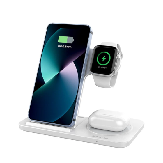 Бездротовий зарядний пристрій WUW-C250 3 in 1 desktop foldable wireless charger Одеса