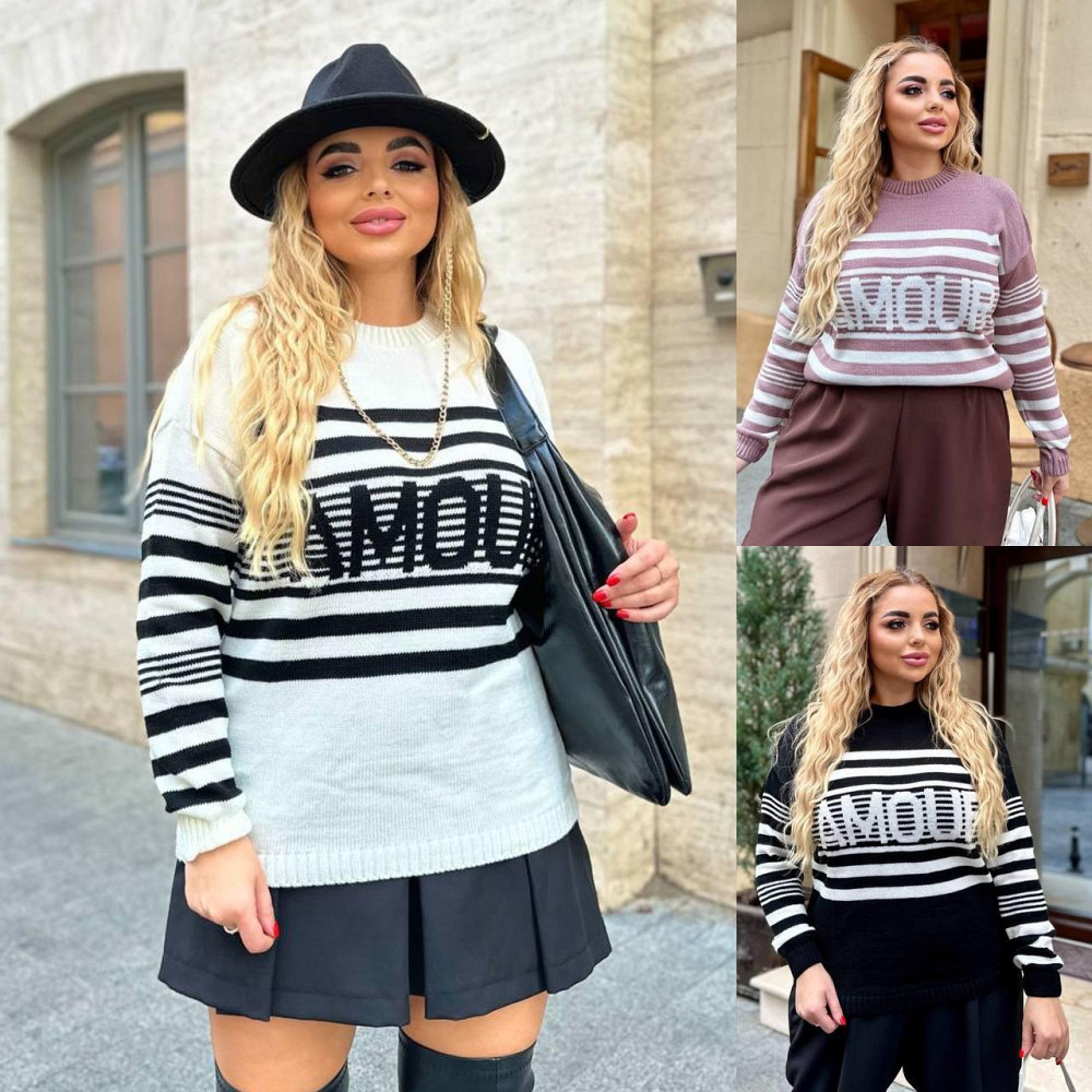 Жіночий модний двоколірний светр. 44-56р Київ - фото 1